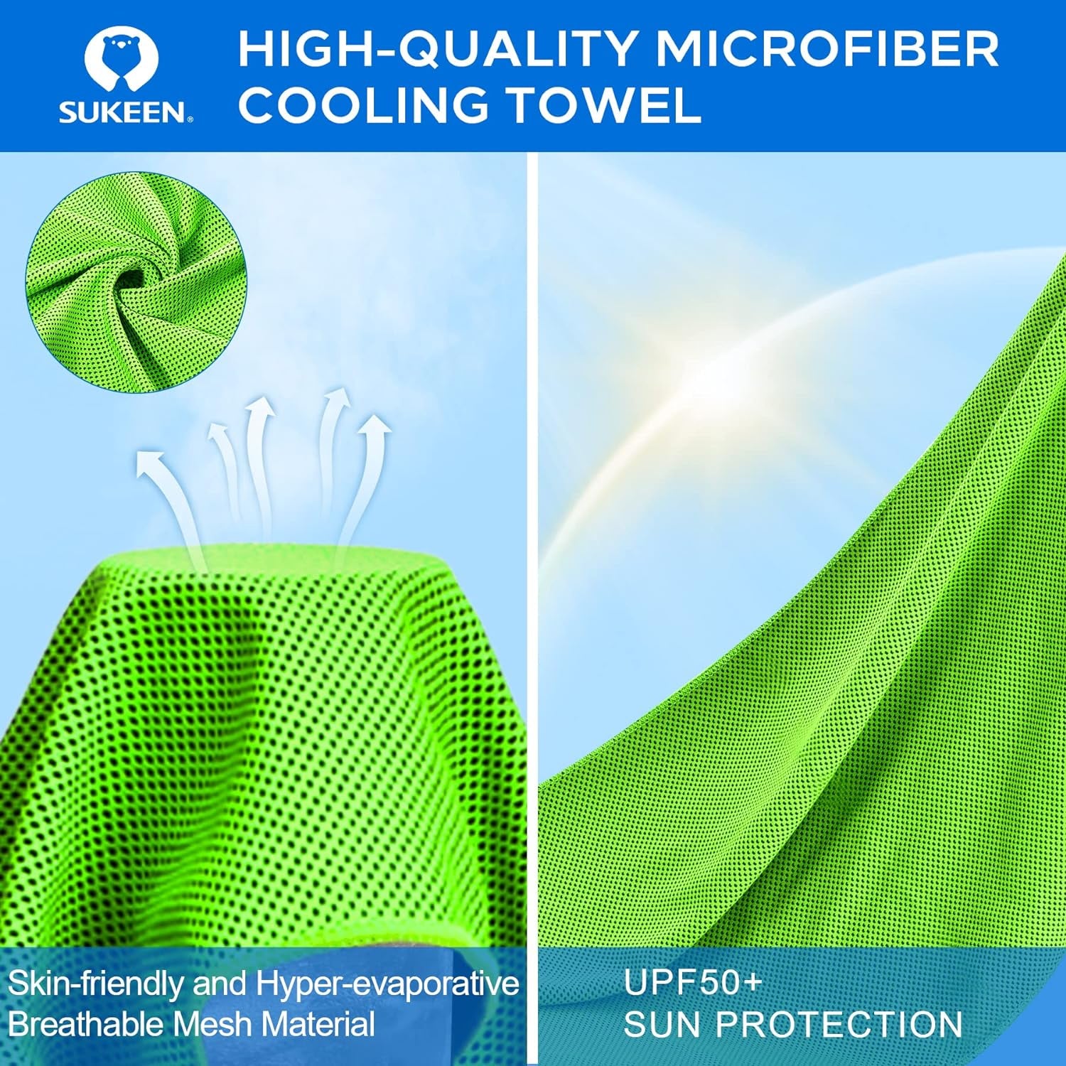 4 Pack Cooling Towels (40"X12"), Cooling Neck Wraps, Ice Towel, Soft Breathable Chilly Towel,Microfiber Towel for Yoga,Sport,Running,Gym,Workout,Camping,Fitness,Workout & More Activities